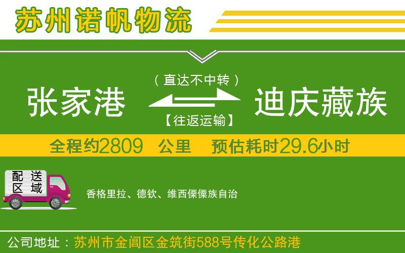 張家港到迪慶藏族自治州物流公司