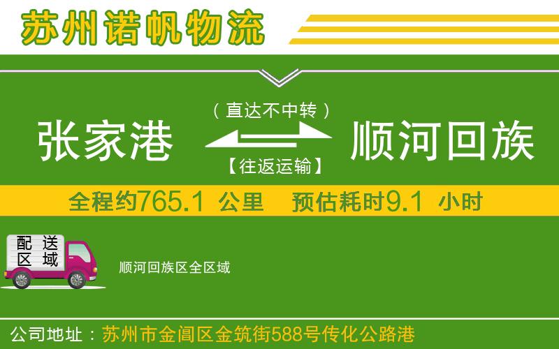 張家港到順河回族區(qū)物流公司