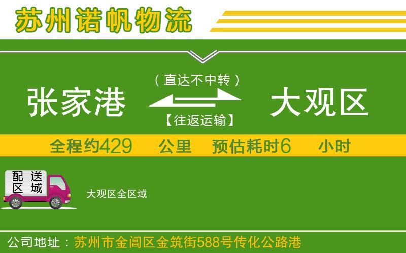 張家港到大觀區(qū)物流公司