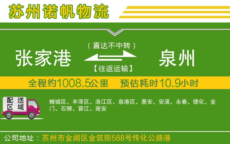 張家港到泉州物流公司
