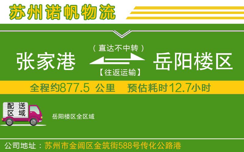 張家港到岳陽樓區(qū)物流公司