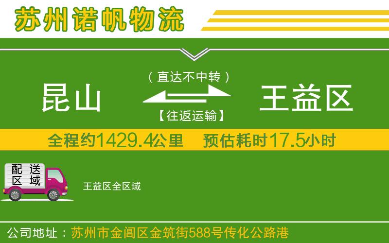 昆山到王益區(qū)物流公司