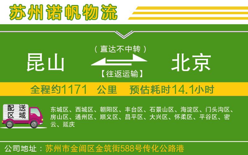 昆山到北京物流公司