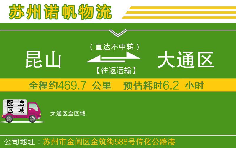 昆山到大通區(qū)物流公司