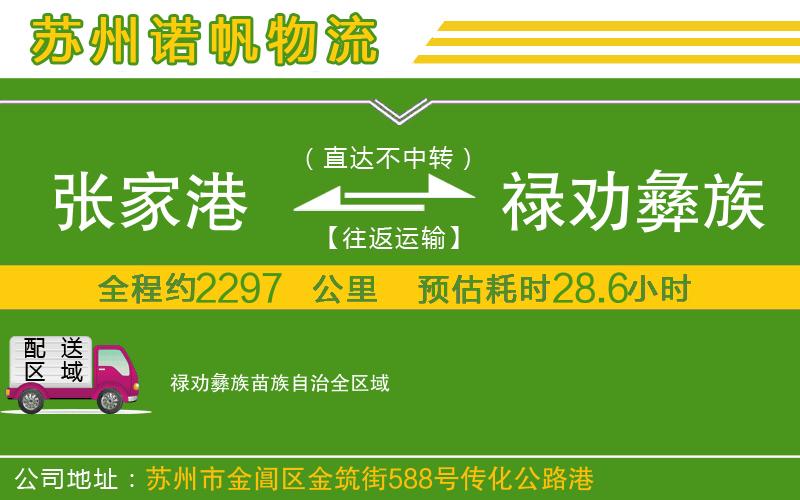 張家港到祿勸彝族苗族自治物流公司